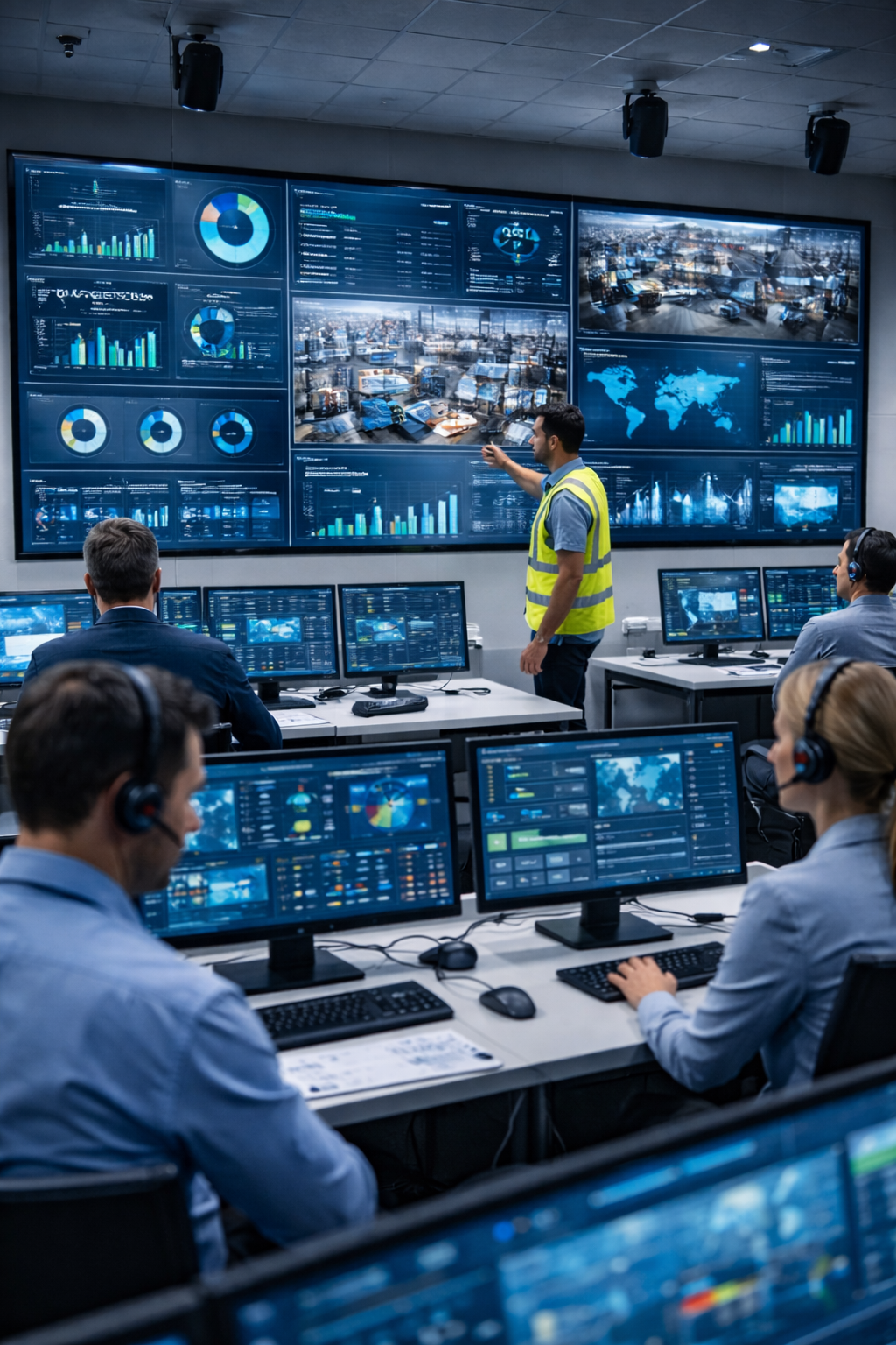 Centrum operacyjne w firmie przemysłowej